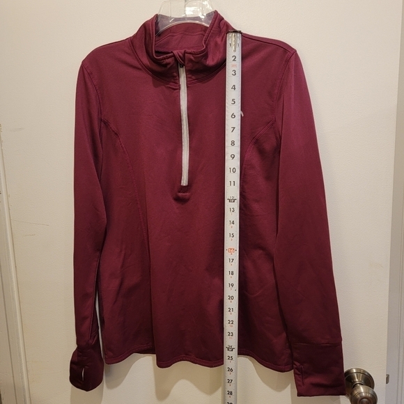 Head Quarter zip Pullover Activewear Jacket Fleece Lined with Thumb Holes Size L - Picture 9 of 15